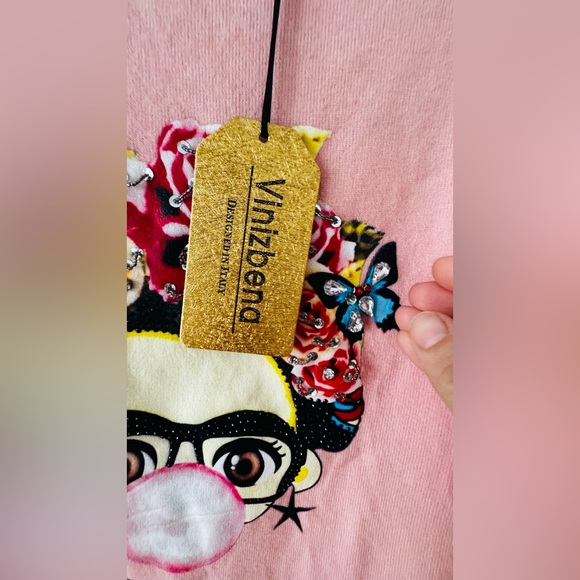 VOGUE Pink Graphic Sweatshirt - Women's Sweater - Picture 6 of 7